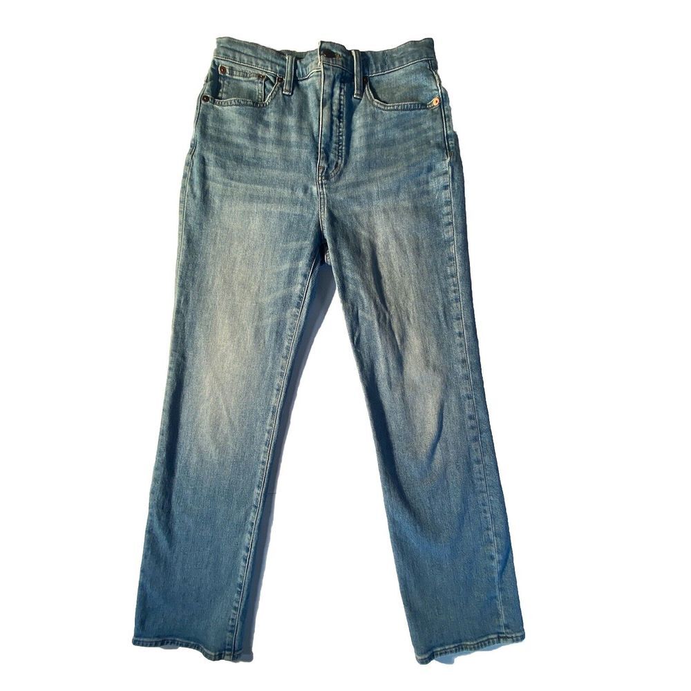 Madewell Jeans Womens 26 Slim Demi Boot Medium Wash High Rise‎ Whiskered Comfort